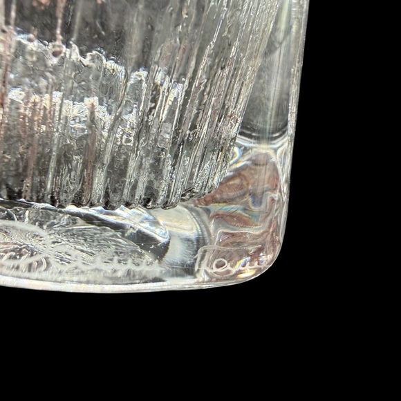 Nancy Daum Crystal Table Lighter Signed Vintage MCM Ice Cube Textured France - Picture 8 of 13